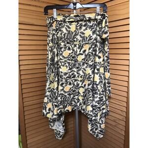 NWT PROENZA SCHOULER Asymmetric Hem Floral Print Skirt Size 12